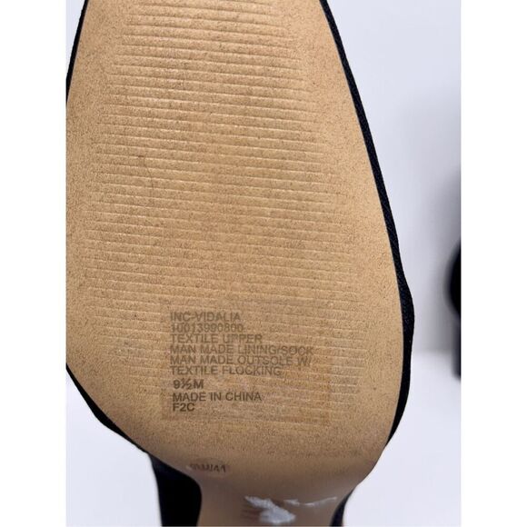 INC International Concepts Sock Booties 9.5 Black Pull On Style Stiletto Heel - Picture 9 of 10